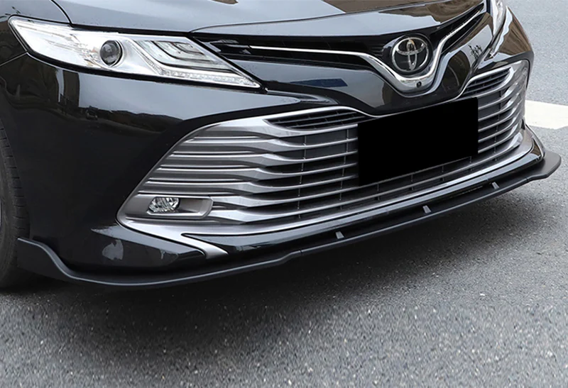 For 2018-2020 Toyota Camry Matte Black Front Bumper Body Splitter Spoiler Lip 3PCS - Image 5