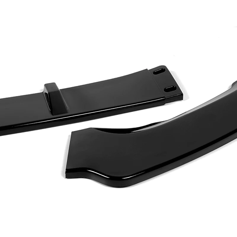 For 2019-2021 Ford Fusion Painted Black Front Bumper Body Splitter Spoiler Lip 3PCS - Image 2