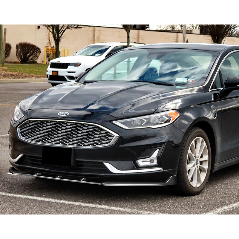 For 2019-2021 Ford Fusion Painted Black Front Bumper Body Splitter Spoiler Lip 3PCS - Image 5