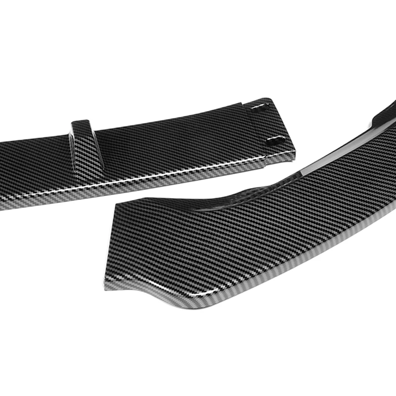 For 2019-2021 Ford Fusion Carbon Look Front Bumper Body Splitter Spoiler Lip 3PCS - Image 2
