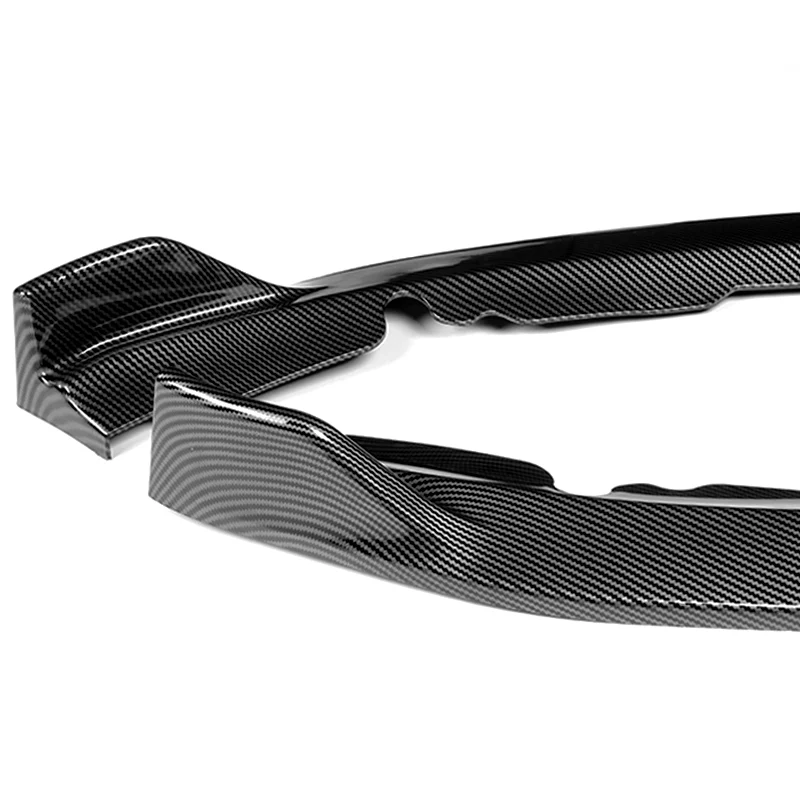 For 2019-2021 Ford Fusion Carbon Look Front Bumper Body Splitter Spoiler Lip 3PCS - Image 3