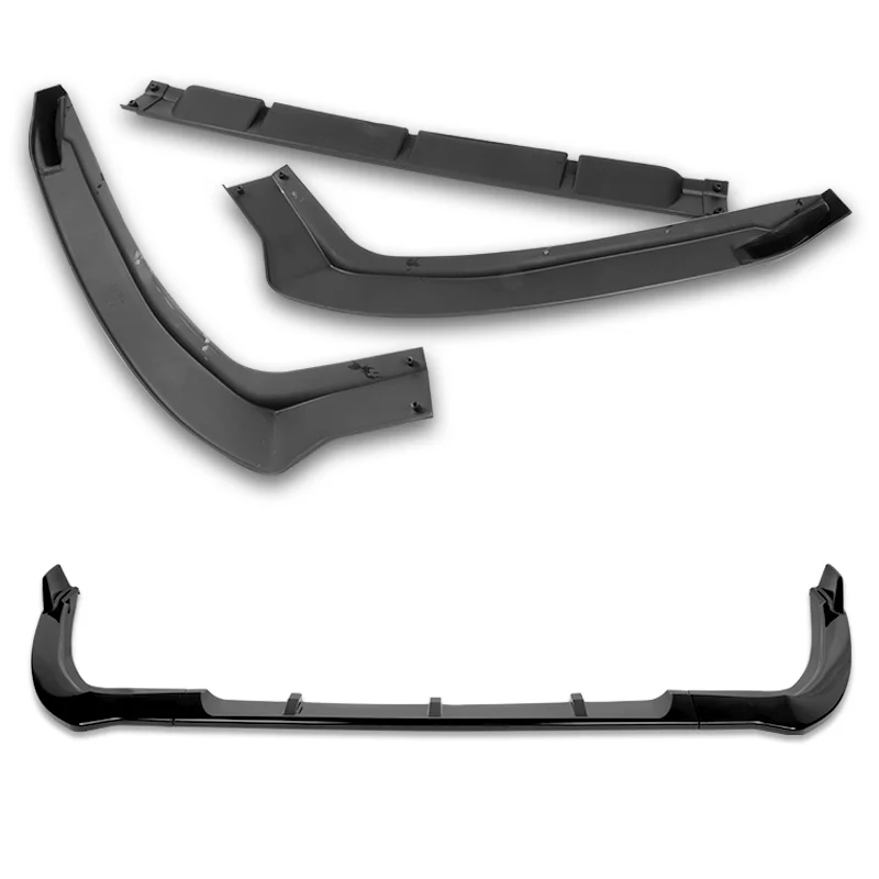 For 2019-2021 Toyota Avalon STP-Style Painted Black Front Bumper Body Splitter Spoiler Lip 3PCS - Image 4