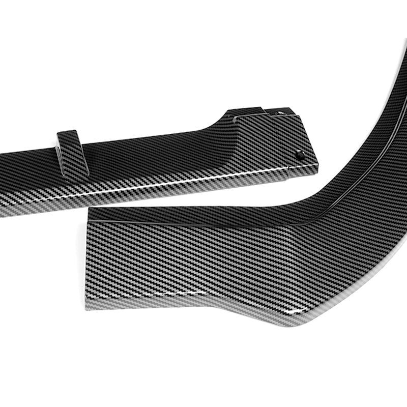 For 2019-2021 Toyota Avalon STP-Style Carbon Look Front Bumper Body Splitter Spoiler Lip 3PCS - Image 2