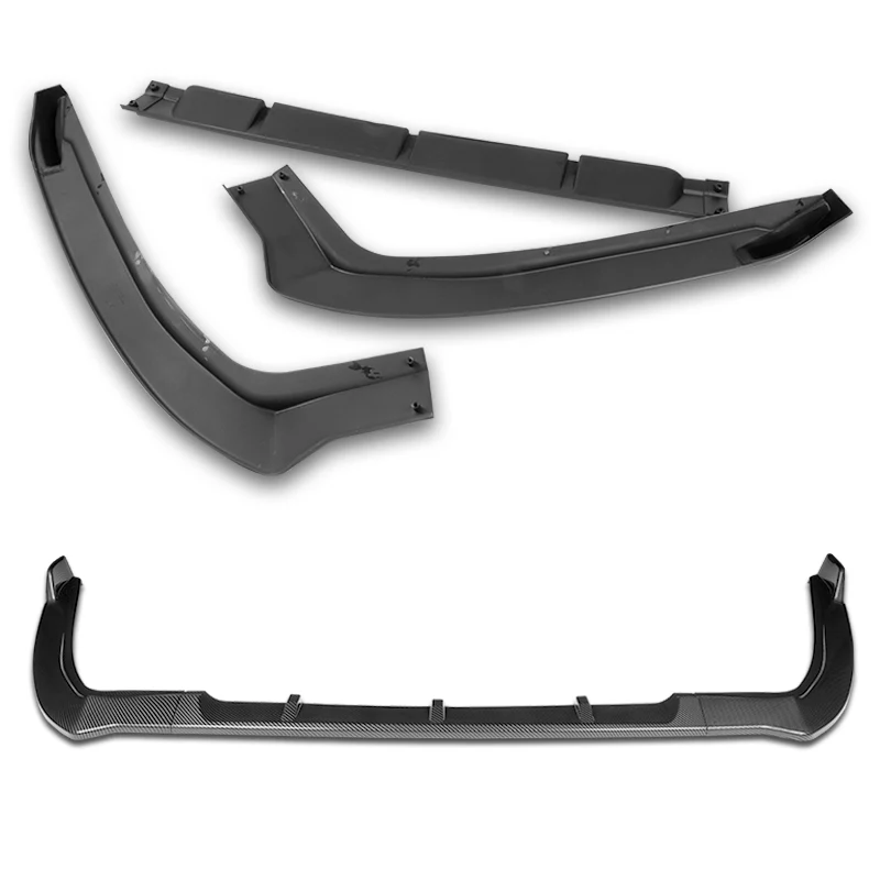 For 2019-2021 Toyota Avalon STP-Style Carbon Look Front Bumper Body Splitter Spoiler Lip 3PCS - Image 3