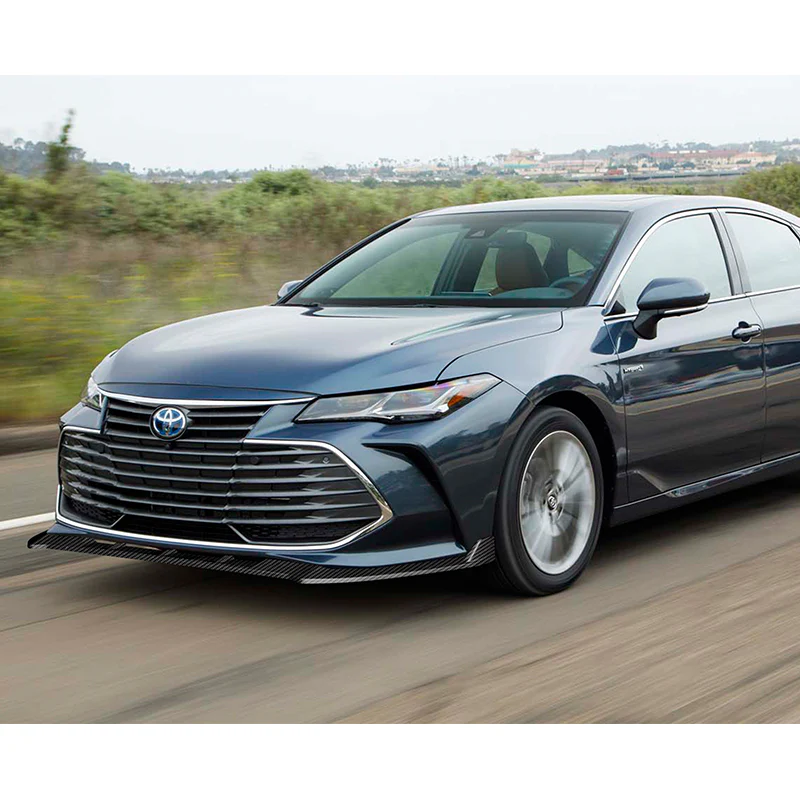 For 2019-2021 Toyota Avalon STP-Style Carbon Look Front Bumper Body Splitter Spoiler Lip 3PCS - Image 5