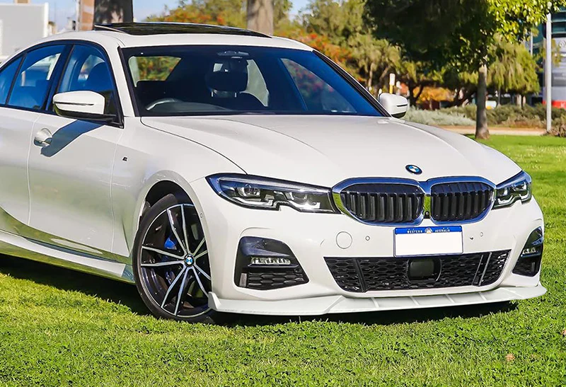 For 2019-2022 BMW G20 M-Sport M340i Painted White Front Bumper Body Splitter Spoiler Lip 3PCS - Image 5