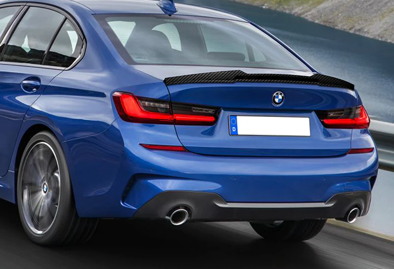 For 2019-2025 BMW 3-Series 320i 330i M340i G20 M4 Type Real Carbon Fiber Rear Trunk Spoiler Wing - Image 5