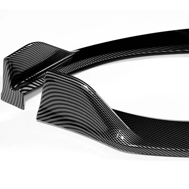 For 2019-2024 Mazda 3 Hatchback 5DR MS-Style Carbon Look Front Bumper Body Splitter Spoiler Lip 3PCS - Image 3