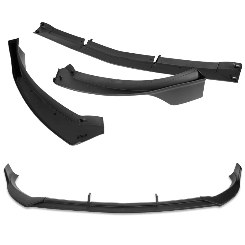 For 2019-2023 Mercedes-Benz A-Class AMG W177 Unpainted Matte Black Front Bumper Body Splitter Spoiler Lip 3PCS - Image 4