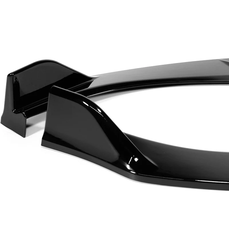 For 2019-2024 Mazda 3 Hatchback 5DR MS-Style Painted Black Front Bumper Body Splitter Spoiler Lip 3PCS - Image 3