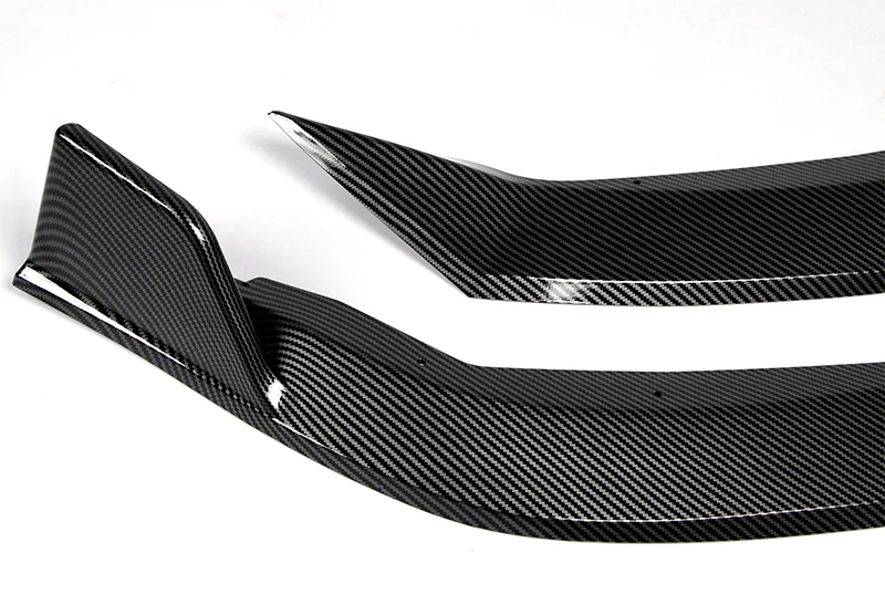 For 2020-2021 Toyota Corolla L / XLE Carbon Look Front Bumper Body Splitter Spoiler Lip 3PCS - Image 2