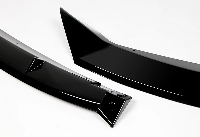 For 2020-2021 Toyota Corolla L / XLE Painted Black Front Bumper Body Splitter Spoiler Lip 3PCS - Image 2