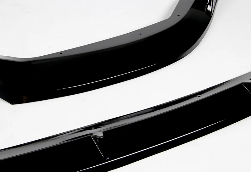 For 2020-2021 Toyota Corolla L / XLE Painted Black Front Bumper Body Splitter Spoiler Lip 3PCS - Image 3