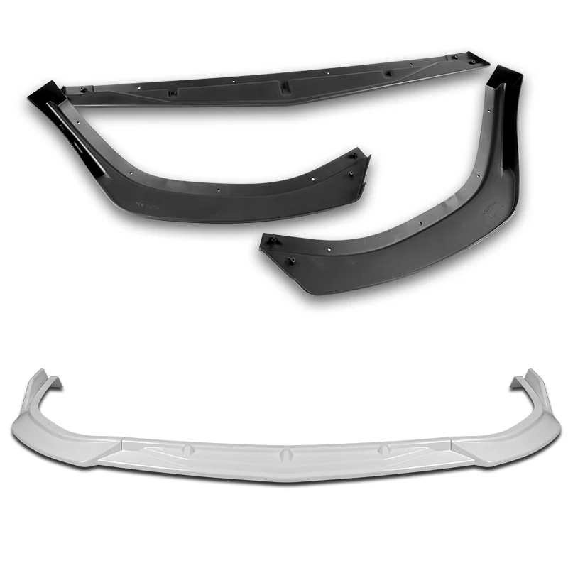 For 2020-2023 Hyundai Sonata CK-Style JDM Painted White Front Bumper Body Splitter Spoiler Lip 3PCS - Image 3