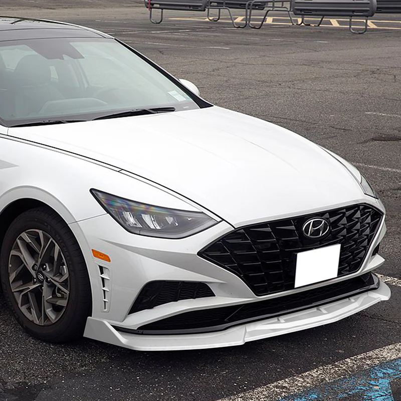 For 2020-2023 Hyundai Sonata CK-Style JDM Painted White Front Bumper Body Splitter Spoiler Lip 3PCS - Image 5