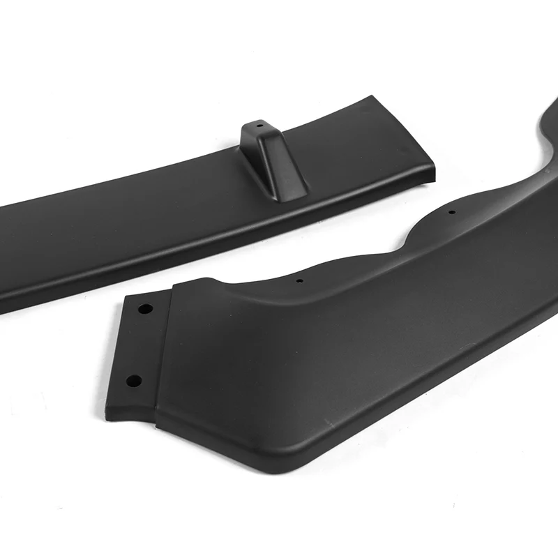 For 2013-2016 Ford Fusion Mondeo Matte Black Front Bumper Body Splitter Spoiler Lip 3PCS - Image 2