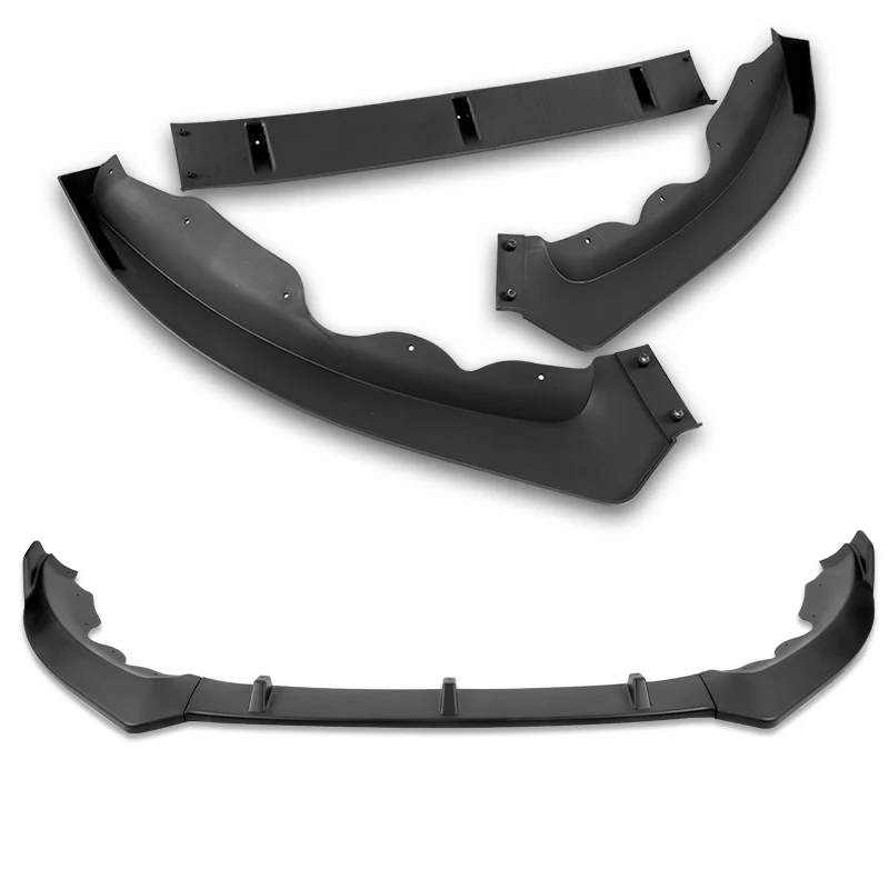 For 2013-2016 Ford Fusion Mondeo Matte Black Front Bumper Body Splitter Spoiler Lip 3PCS - Image 4