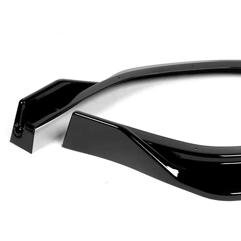 For 2020-2023 Hyundai Sonata CK-Style JDM Painted Black Front Bumper Body Splitter Spoiler Lip 3PCS - Image 2