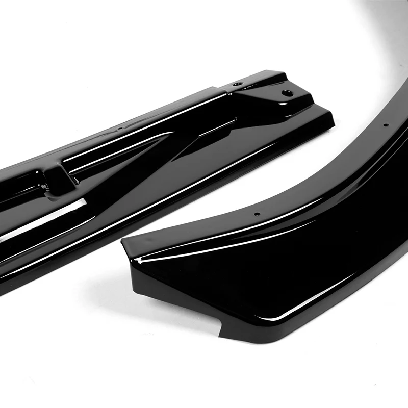 For 2020-2023 Hyundai Sonata CK-Style JDM Painted Black Front Bumper Body Splitter Spoiler Lip 3PCS - Image 3