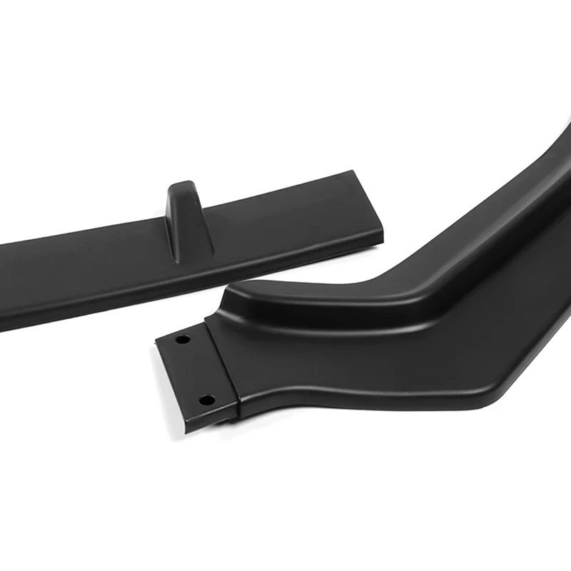 For 2018-2020 Acura TLX STP-Style Matte Black Front Bumper Body Splitter Spoiler Lip 3PCS - Image 2