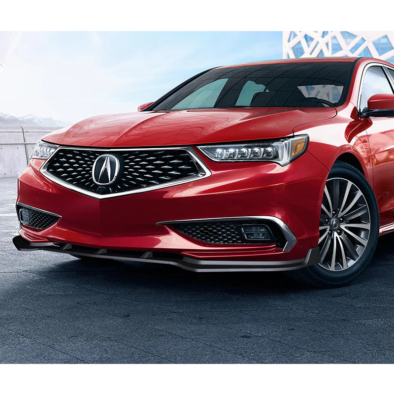 For 2018-2020 Acura TLX STP-Style Matte Black Front Bumper Body Splitter Spoiler Lip 3PCS - Image 5