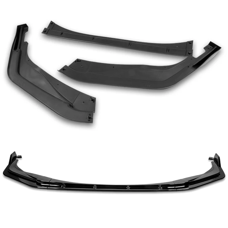 For 2020-2025 Toyota Corolla XSE SE Painted Black Front Bumper Body Splitter Spoiler Lip 3PCS - Image 3