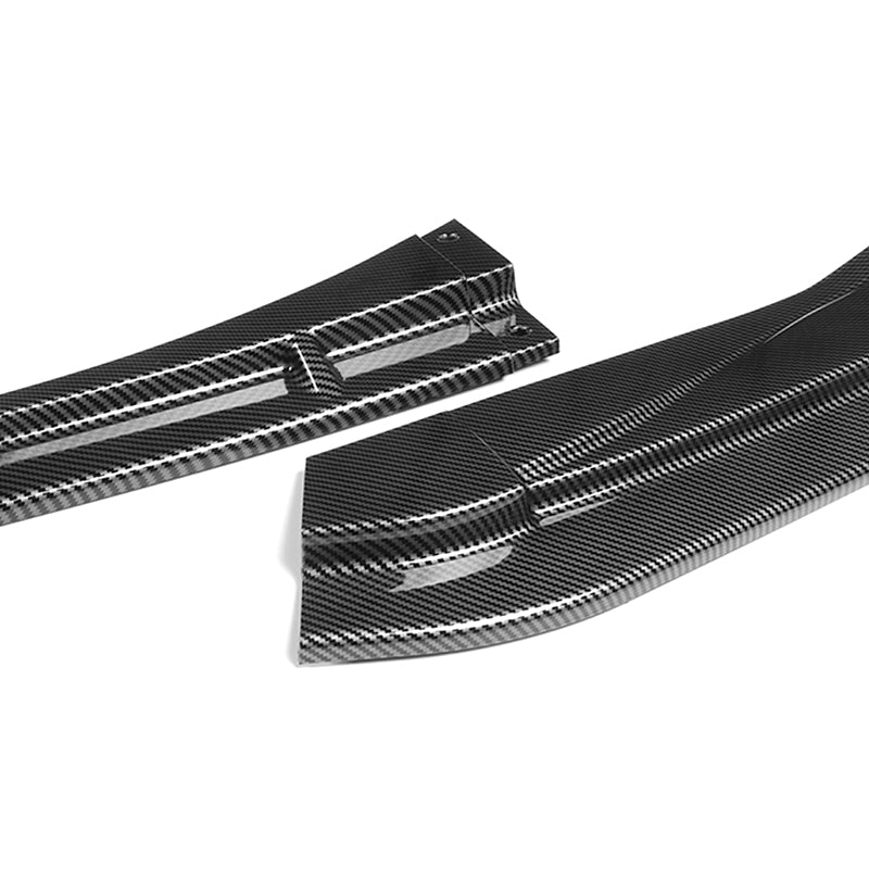 For 2020-2025 Toyota Corolla XSE SE Carbon Look Front Bumper Body Splitter Spoiler Lip 3PCS - Image 2
