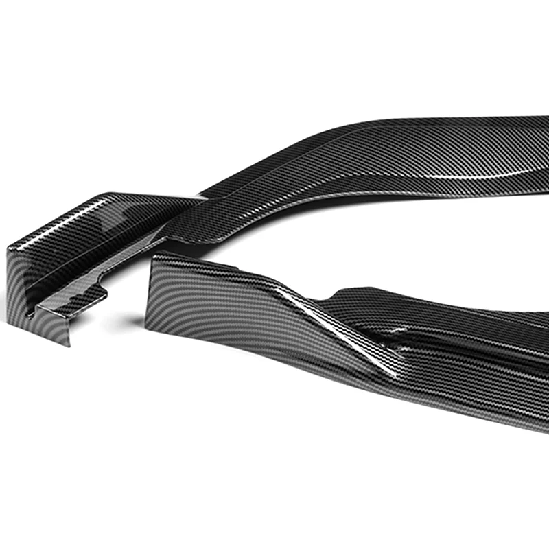 For 2020-2025 Toyota Corolla XSE SE Carbon Look Front Bumper Body Splitter Spoiler Lip 3PCS - Image 4