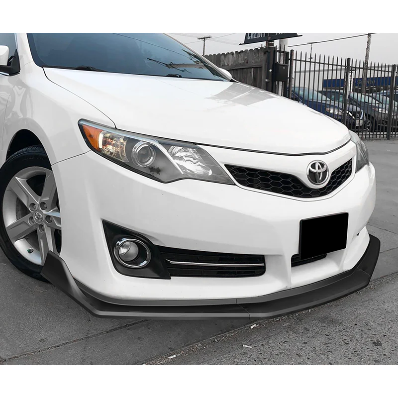 For 2012-2014 Toyota Camry SE Unpainted Matte Black Front Bumper Body Splitter Spoiler Lip 3PCS - Image 5