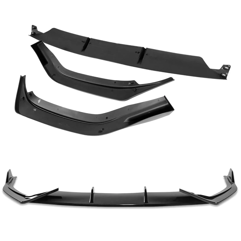 For 2021-2023 Hyundai Elantra N-Line Painted Black Front Bumper Body Splitter Spoiler Lip 3PCS - Image 4