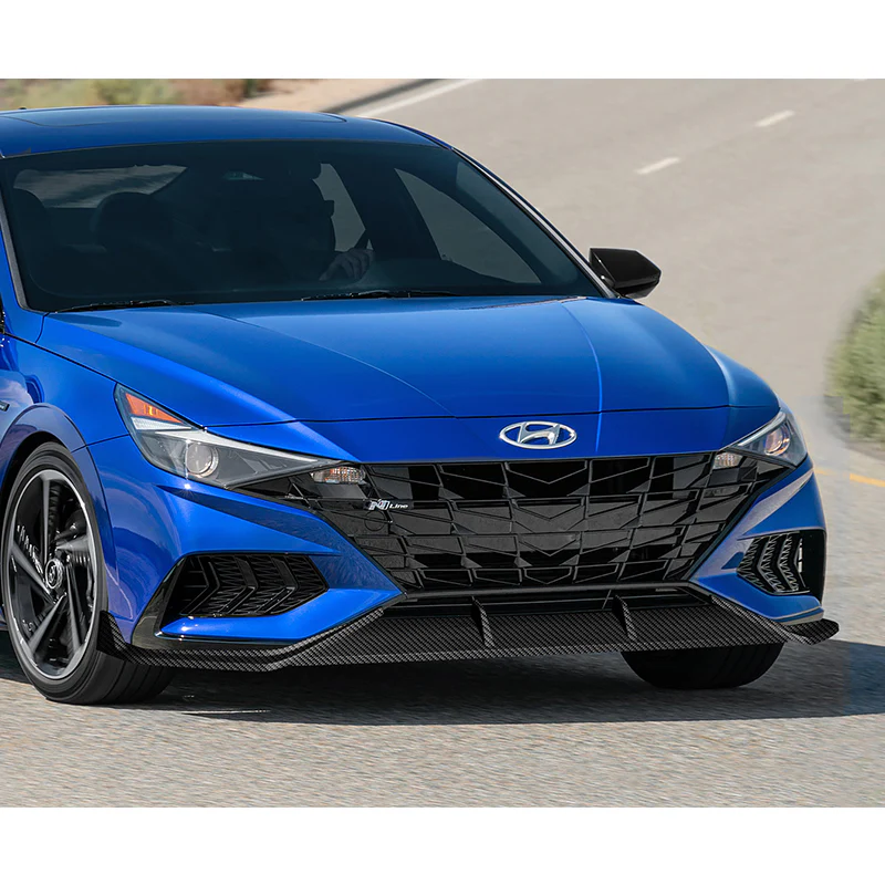 For 2021-2023 Hyundai Elantra N-Line Carbon Look Front Bumper Body Splitter Spoiler Lip 3PCS - Image 6