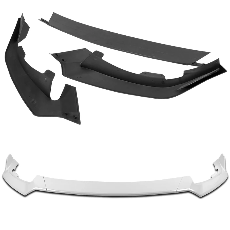 For 2021-2025 Tesla Model S Painted White Front Bumper Body Splitter Spoiler Lip 3PCS - Image 4