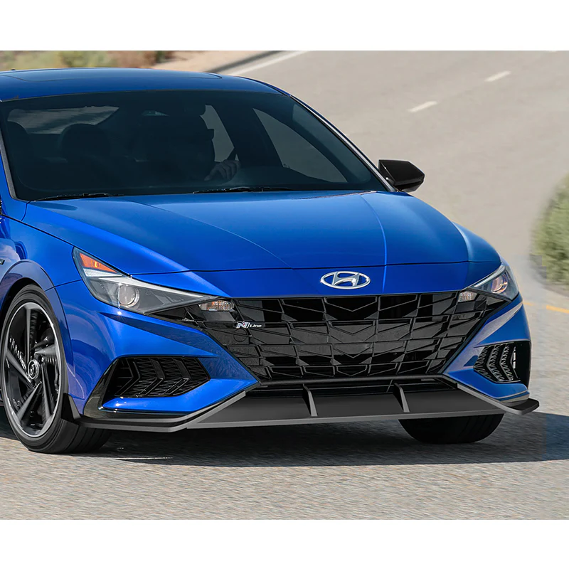 For 2021-2023 Hyundai Elantra N-Line Matte Black Front Bumper Body Splitter Spoiler Lip 3PCS - Image 6