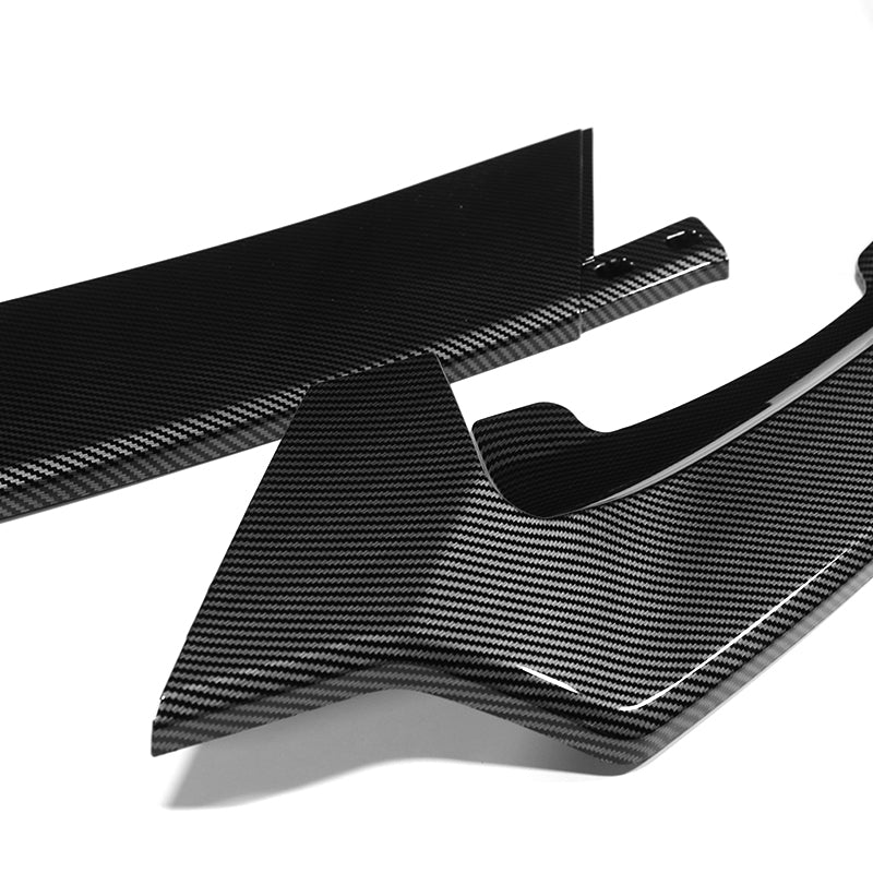 For 2021-2025 Tesla Model S Carbon Look Front Bumper Body Splitter Spoiler Lip 3PCS - Image 2