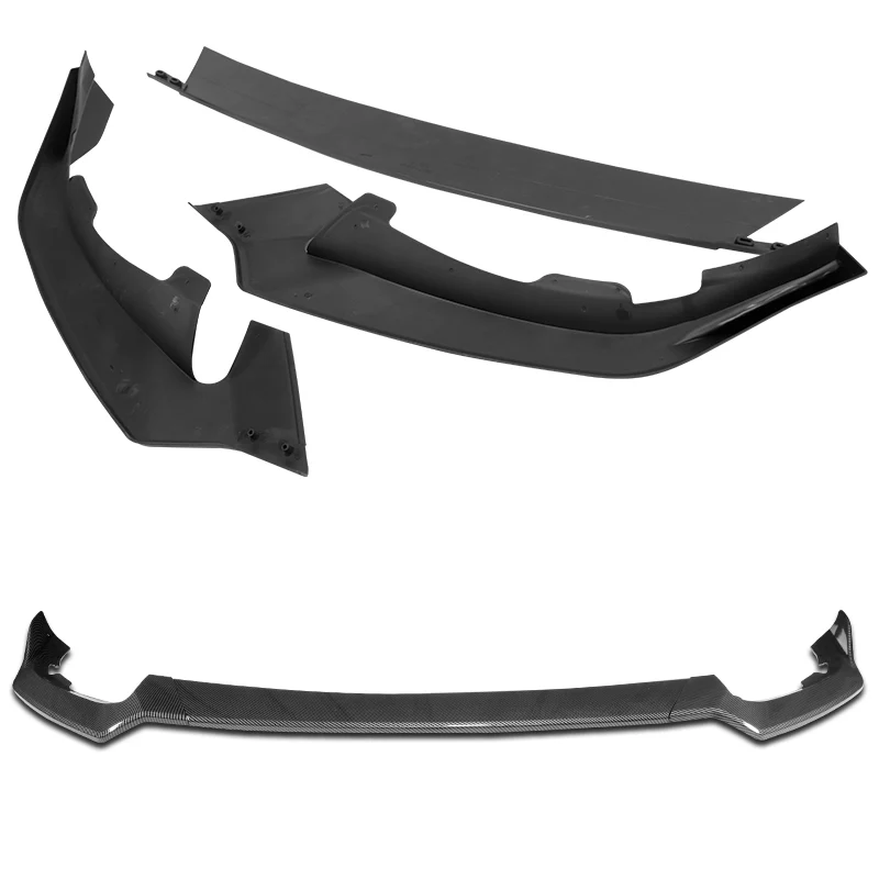 For 2021-2025 Tesla Model S Carbon Look Front Bumper Body Splitter Spoiler Lip 3PCS - Image 4