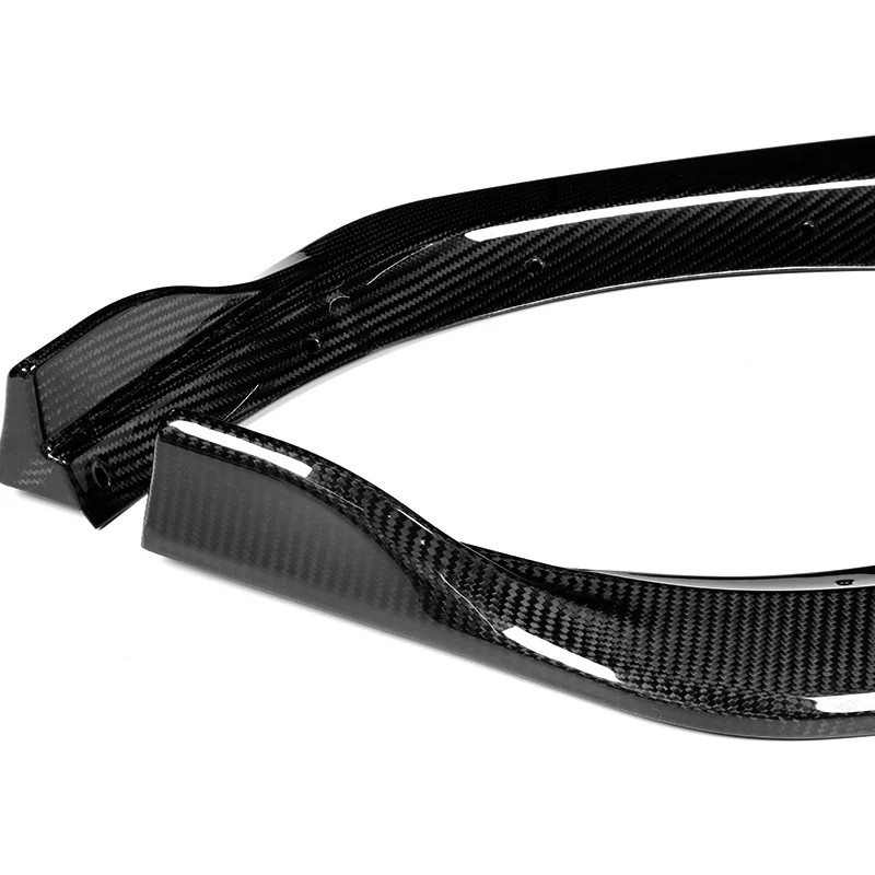 For 2021-2025 Tesla Model S Carbon Fiber Front Bumper Body Splitter Spoiler Lip 3PCS - Image 3