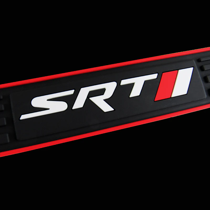 For Dodge SRT 4PCS Black Rubber Car Door Scuff Sill Cover Panel Step Protector - Image 2