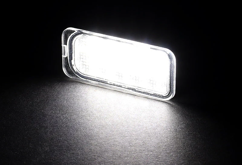 For Ford Edge C-Max Transit 150 250 350HD Jaguar White LED 6000K License Plate Lights with Bumper Badge Scratch Guard Sets - Image 2