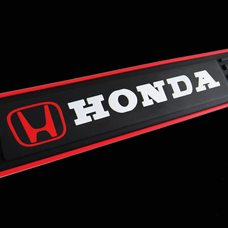 For Honda 4pcs Red Border Rubber Car Door Scuff Sill Cover Panel Step Protector - Image 2