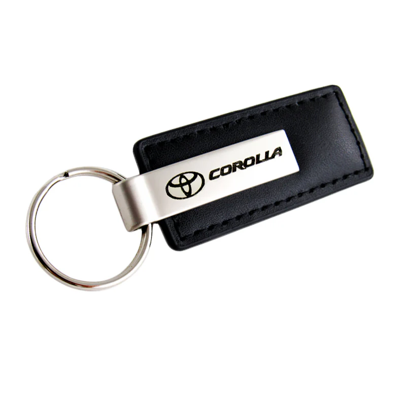 For Toyota COROLLA Key Ring Black Leather Rectangular Keychain - KC1540.COR - Image 4