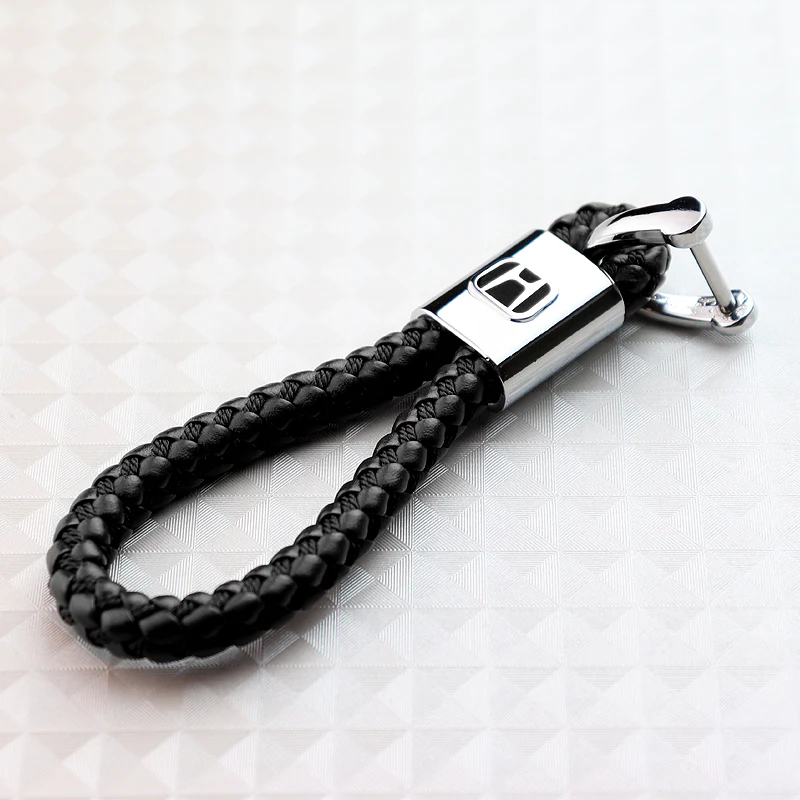 For HONDA Racing Car Center Console Armrest Cushion Mat Pad Cover & Black Leather Keychain Set - Image 3