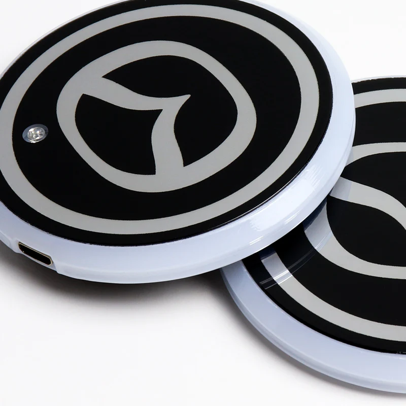 For MAZDA Switchable 7 Color LED Cup Holder Car Button Mat Atmosphere Light 2PCS - Image 2