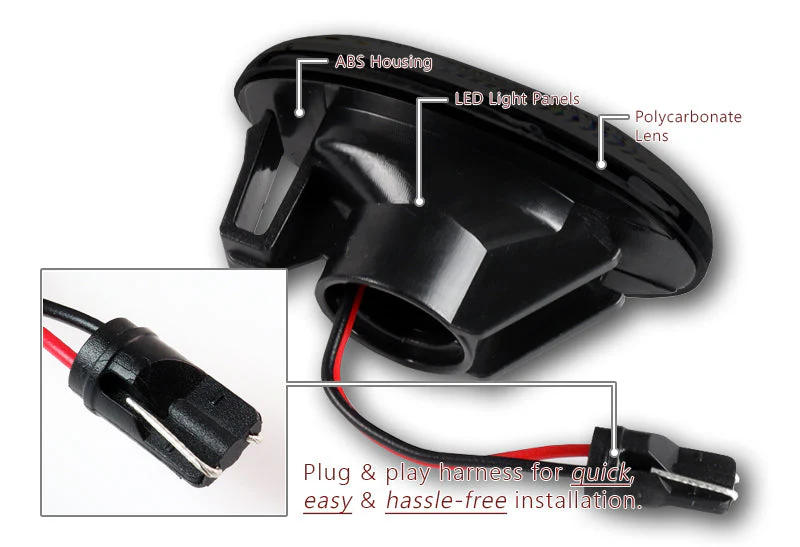 For Mercedes Metris Vito V-Class Van W639 W447 Smoke Lens White LED Side Marker Light with Leather Keychain - Image 6