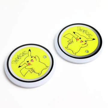 For POKEMON Switchable 7 Color LED Cup Holder Car Button Mat Atmosphere Light 2PCS - Image 2