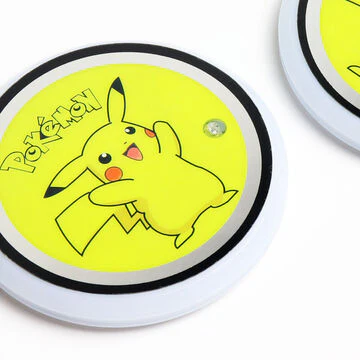 For POKEMON Switchable 7 Color LED Cup Holder Car Button Mat Atmosphere Light 2PCS - Image 5
