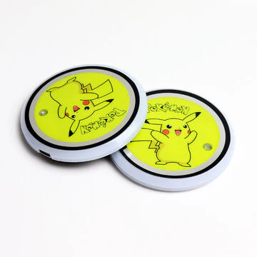 For POKEMON Switchable 7 Color LED Cup Holder Car Button Mat Atmosphere Light 2PCS - Image 6