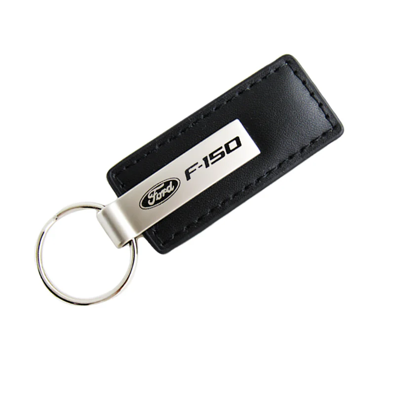 For Ford F-150 F150 Key Ring Black Leather Rectangular Keychain - KC1540.F15 - Image 4