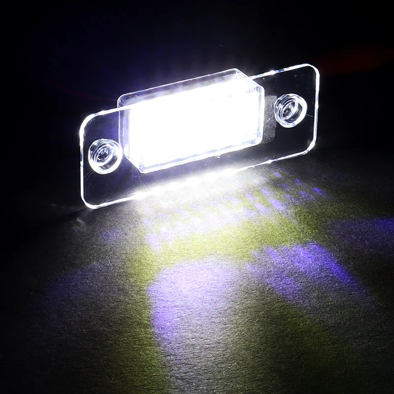 Ford Set For 06-20 Ford Fusion/03-19 Fiesta MK5 Xenon White LED 6000K License Plate Light with Seat Belt Covers - Image 4