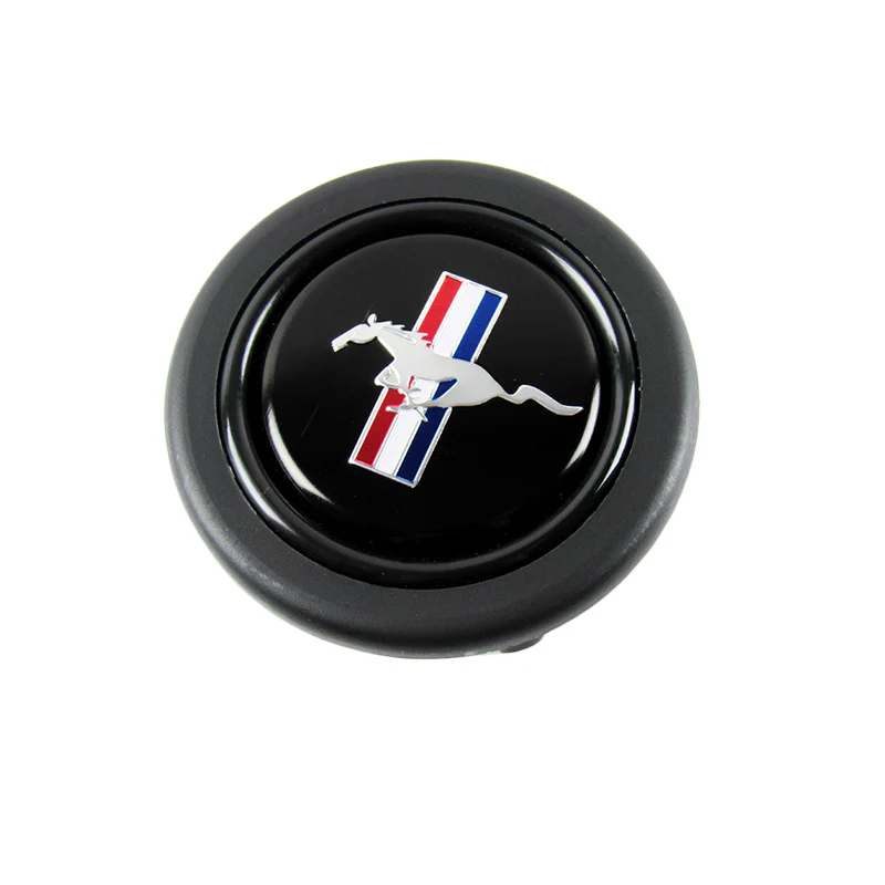 Ford Mustang Set Genuine Leather 15" Diameter Car Auto Steering Wheel Cover with Badge Logo Horn Button - Image 4