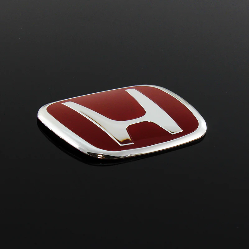 Honda Set Genuine Leather Black 15" Diameter Car Auto Steering Wheel Cover with STEERING EMBLEM BADGE - Image 6
